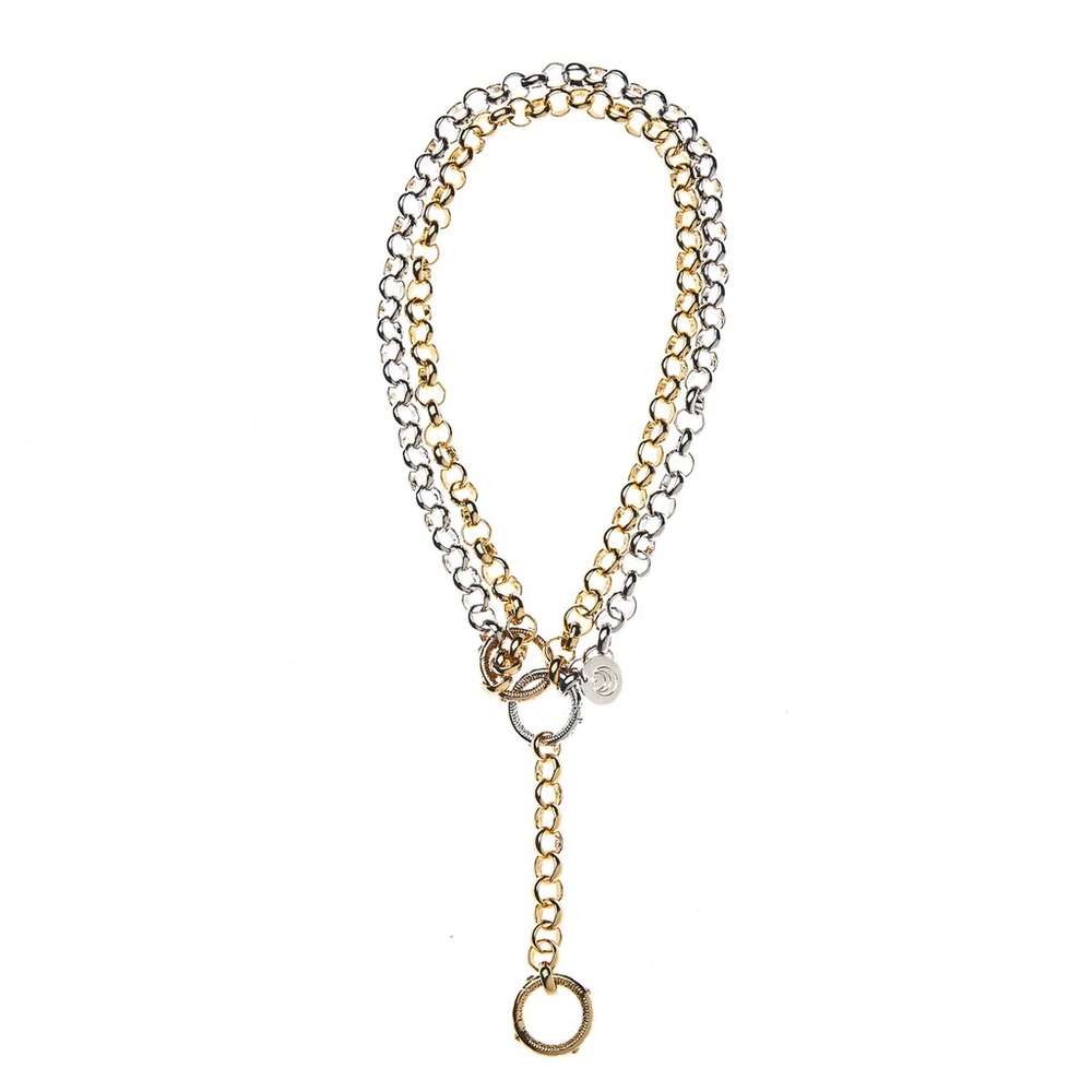 Chic Two-Tone Chain Necklace